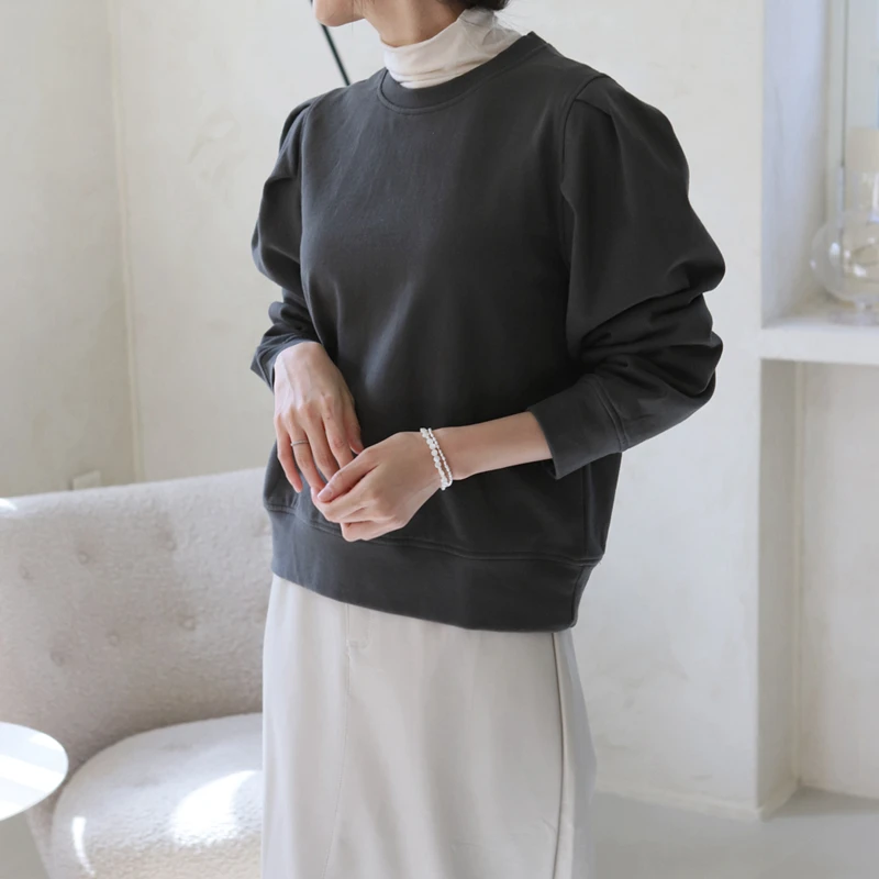 

Женская толстовка T224 из чистого хлопка, длинная, с капюшоном, круглой горловиной, для осени и зимы, повседневная, в уличном стиле