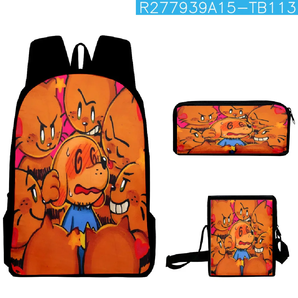 

Harajuku Hot Sale Youthful Dog Man 3D Print 3pcs/Set Student Travel bags Laptop Daypack Backpack Shoulder Bag Pencil Case
