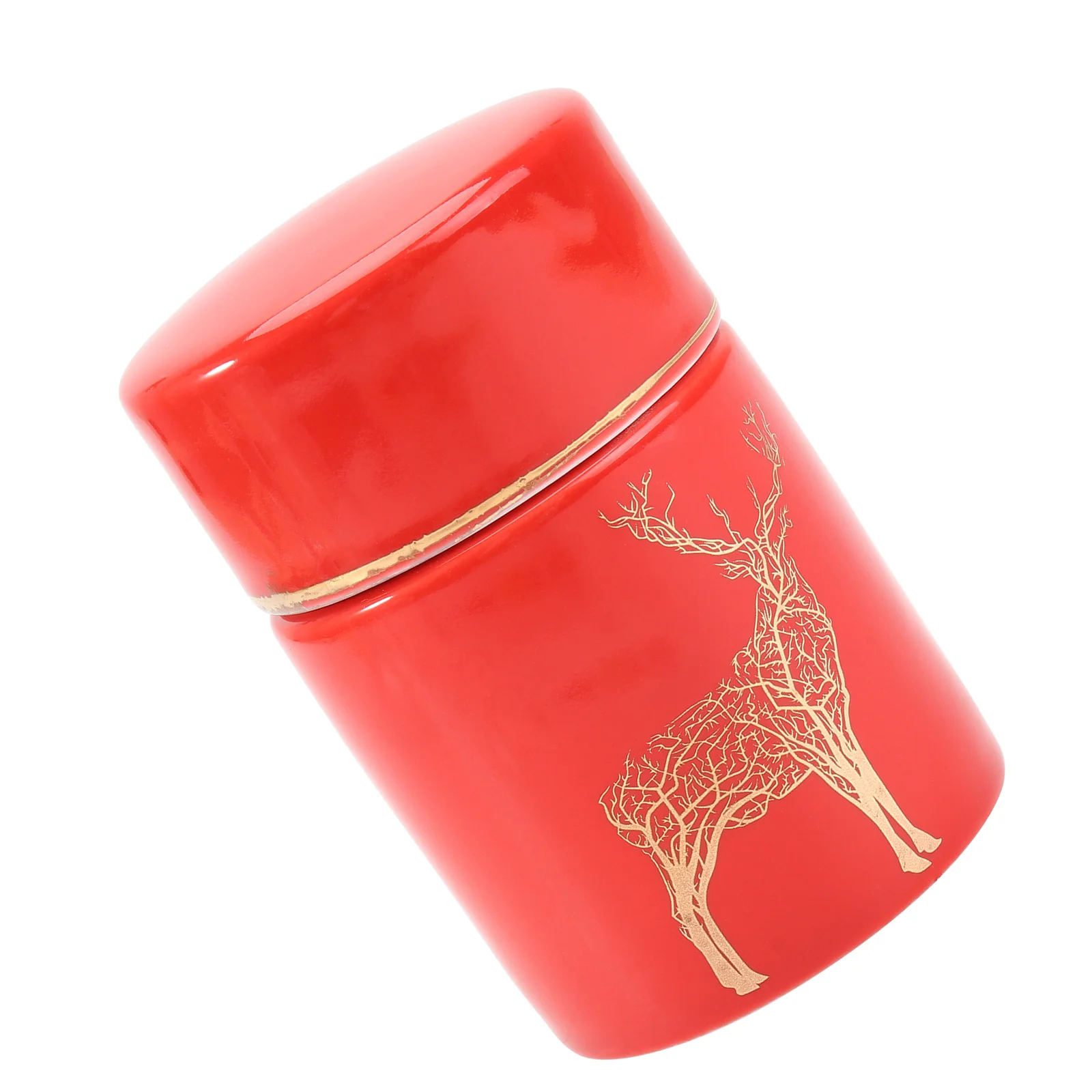 

Ceramic Toothpick Container with Elk Print Stylish Dust Proof Holder for Kitchen Table Decoration and Organization