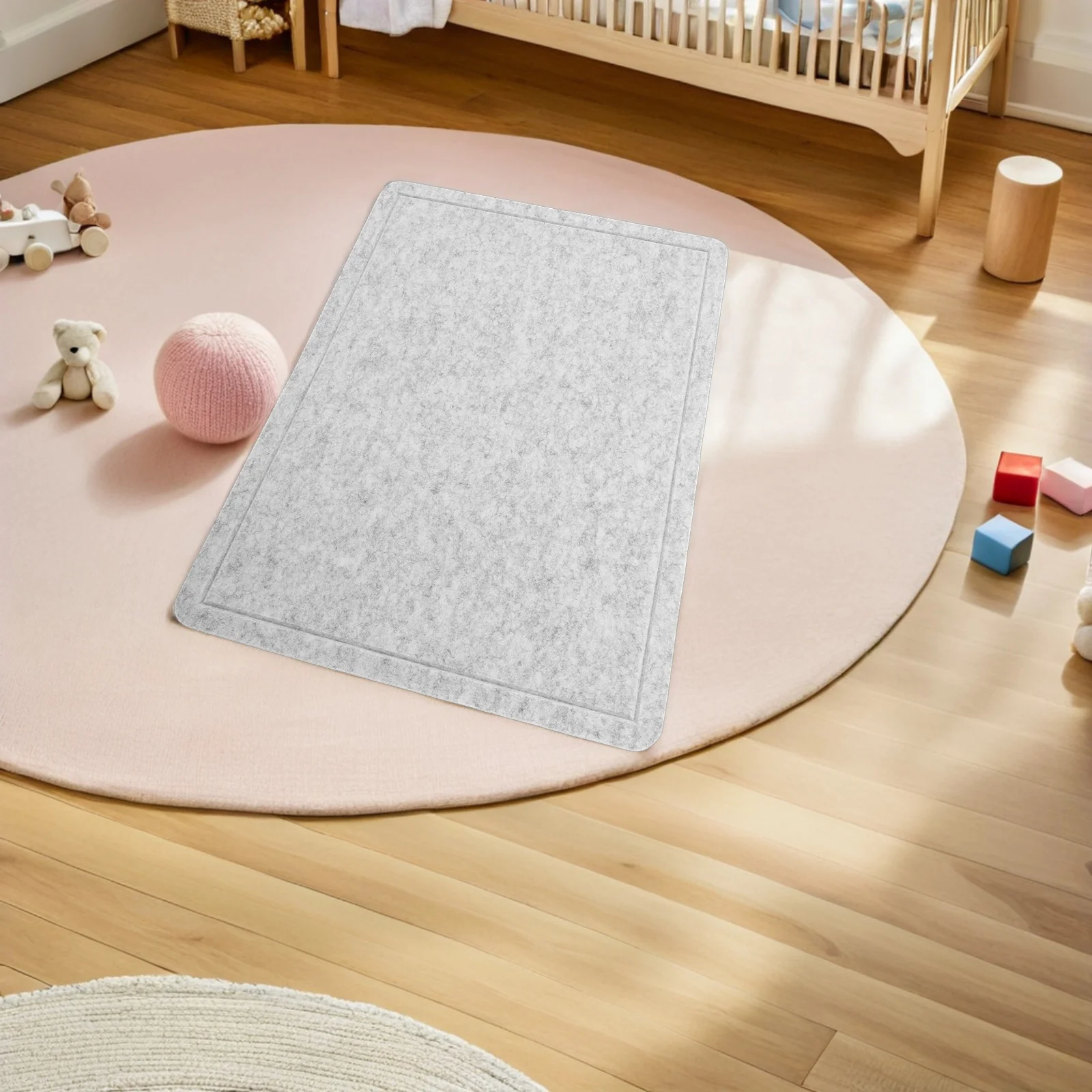 

2pcs Children Board 27X20Inch Non-Slip Felt Mat Portable Assembly Accessories Storage Organizer Tabletop Jigsaw