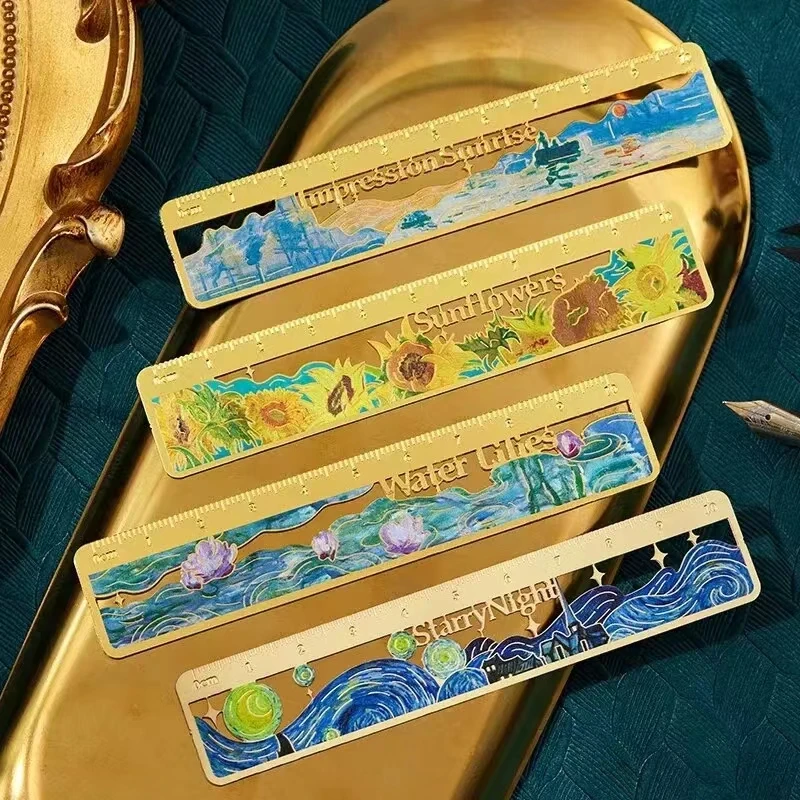 

1 Pc Vintage Painting Metal Hollow Bookmark Creative Bronzing Ruler Bookmarks Best Gift For Writers Friends Stationery Supplies