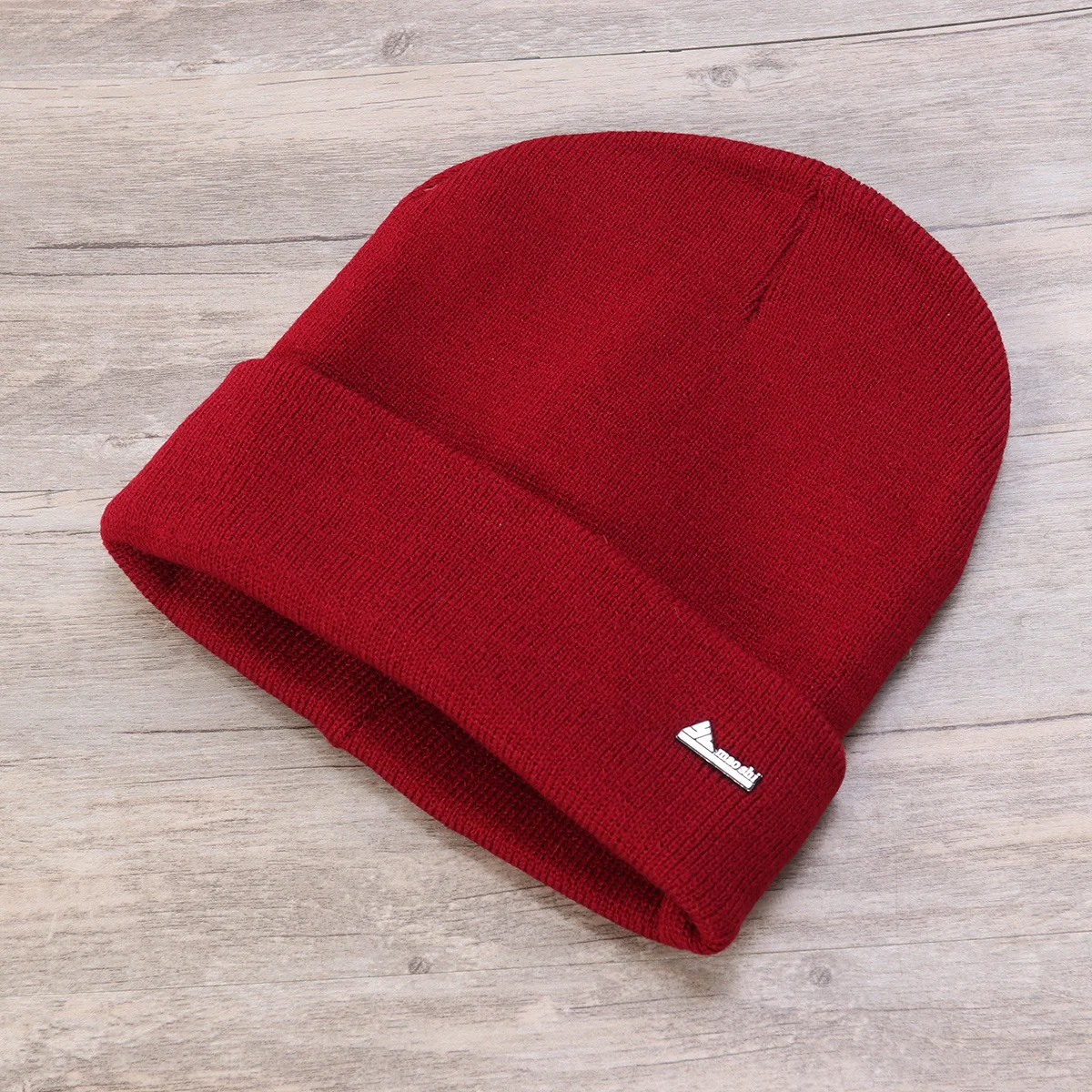 للجنسين قبعة شتوية تخزين قبعة دافئة القطبية الصوف النبيذ الأحمر مزدوجة متماسكة الرياضة التزلج في الهواء الطلق قبعة شتوية عادية تخزين قبعة #4