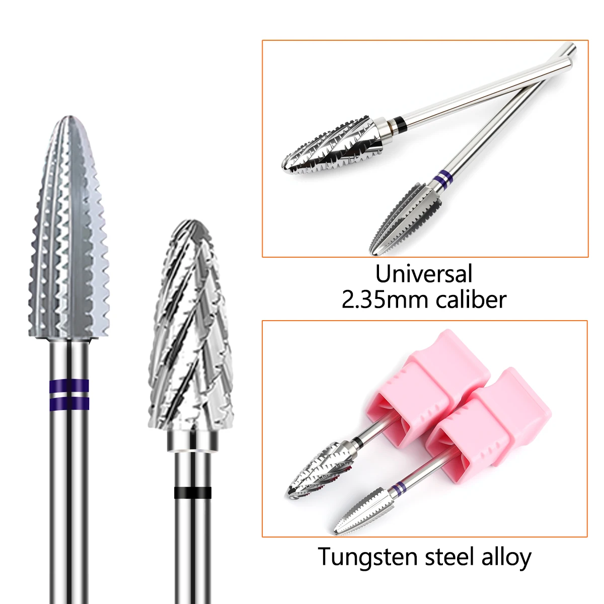 Professional Carbide Tungsten Nail Drill Bit For Hard Thick Gel Removal Acrylic Nail Bit Electric Drills File Manicure Accessory
