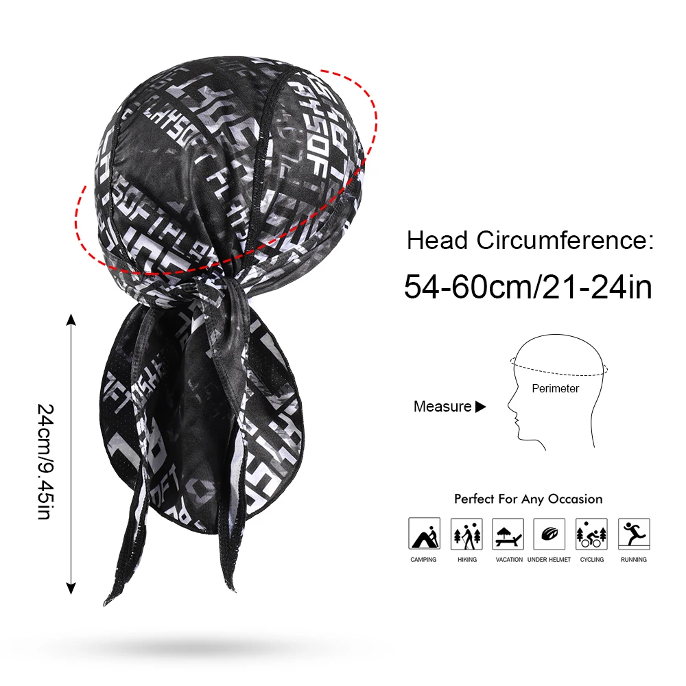 Summer Quick-drying Caps Pirate Hat Sports Running Bandana Breathable Headscarf Bicycle Helmet Liner Beanies Headwear Men Women