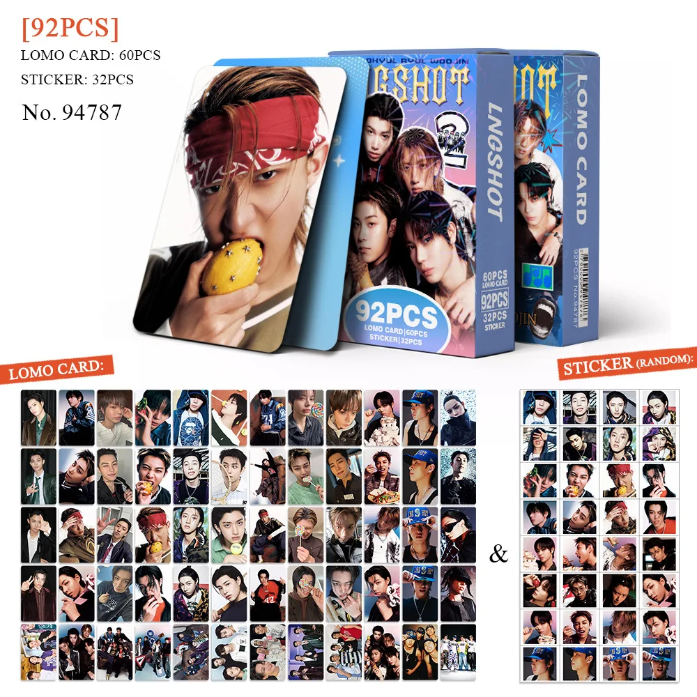 92PCS Single ALbum LNGSHOT Mini LOMO Card Photocards HD Fans Collection Cards Decorative Present Fans Gifts