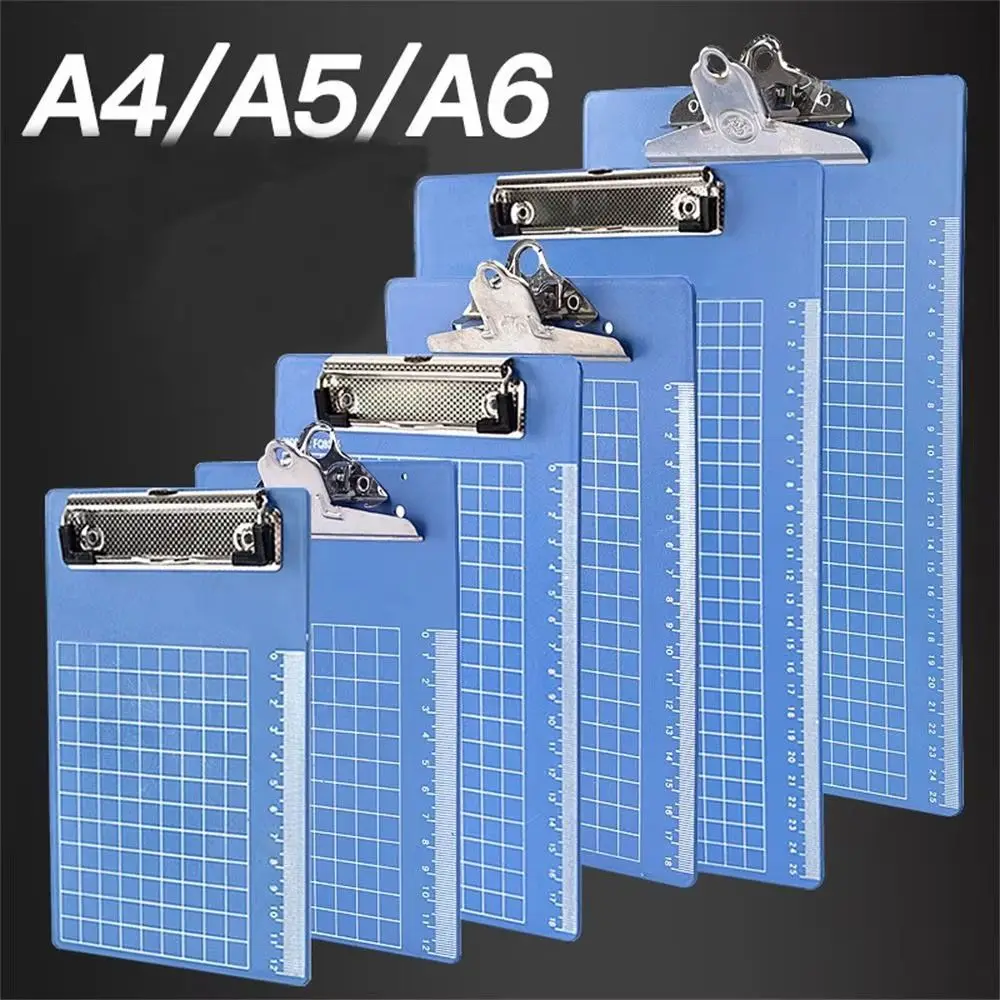1 قطعة جديد A4/A5/A6 الكتابة الحافظة البلاستيك الأزرق لوحة الكتابة مجلس القائمة فاتورة مجلد جمع كتاب اللوازم المدرسية