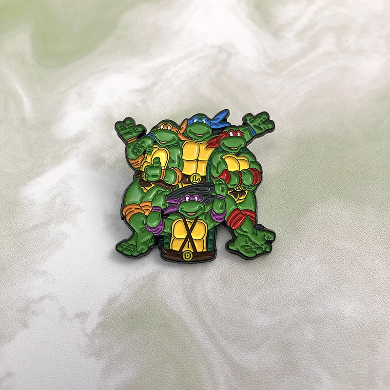 Teenage Mutant Ninja Turtle Enamel Pin Custom Funny Cartoon Animal Brooch Bag Lapel Badges Funny Jewelry Gifts For Kid