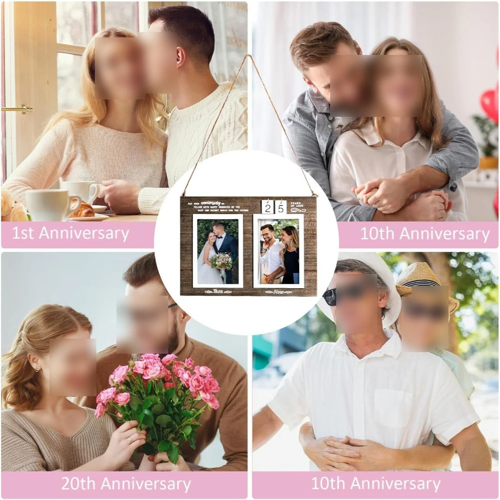 Anniversary Celebration Anniversary Picture Frame Personalized Photo Display Memorable Keepsake For Home Display