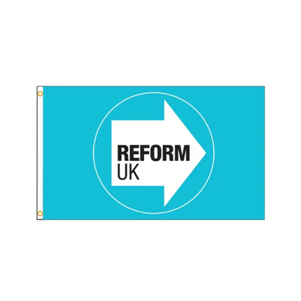 Reform UK Flag 2x3ft 3x5ft British Political Parties Flag Banner Polyester Tapestry Wall Art, Home Decor for Garden Party