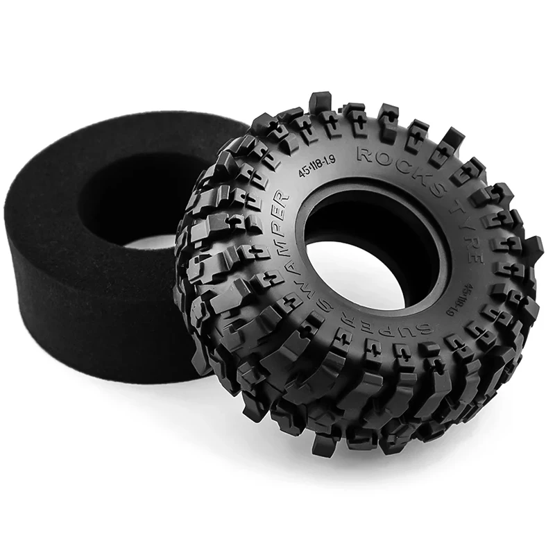 

RC Car 1.9 Inch 118mm Rubber Tire Rock Tyre For 1/10 RC Car Crawler TRX4 SCX10 CC01 YIKONG 4102 4103