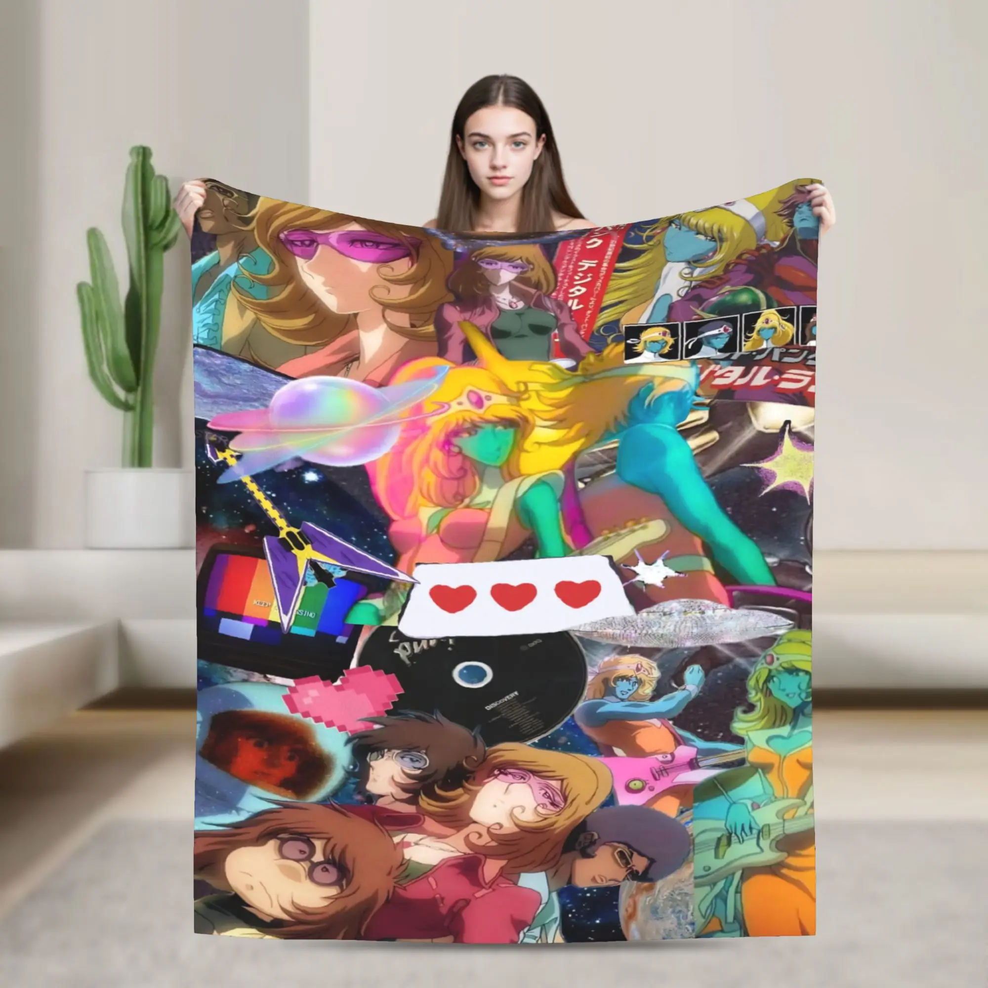Stella Octave Arpegius Blankets Flannel Summer Air Conditioning Interstella 5555 Throw Blankets for Bedding Travel Bedspread