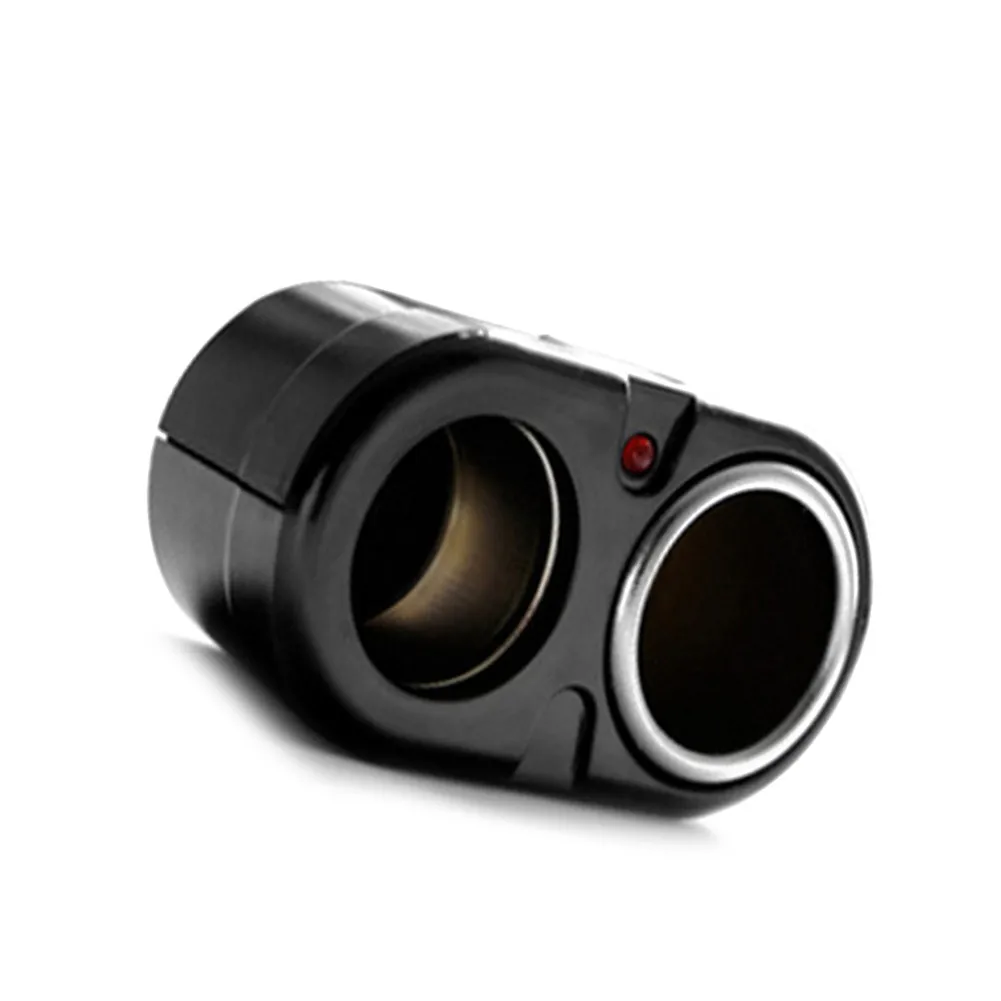 Plastic Material Black Electronics 1 To 2 9.5x6x5cm Adapter 12-24V Splitter 2 Way  Plastic Material Black Electronics