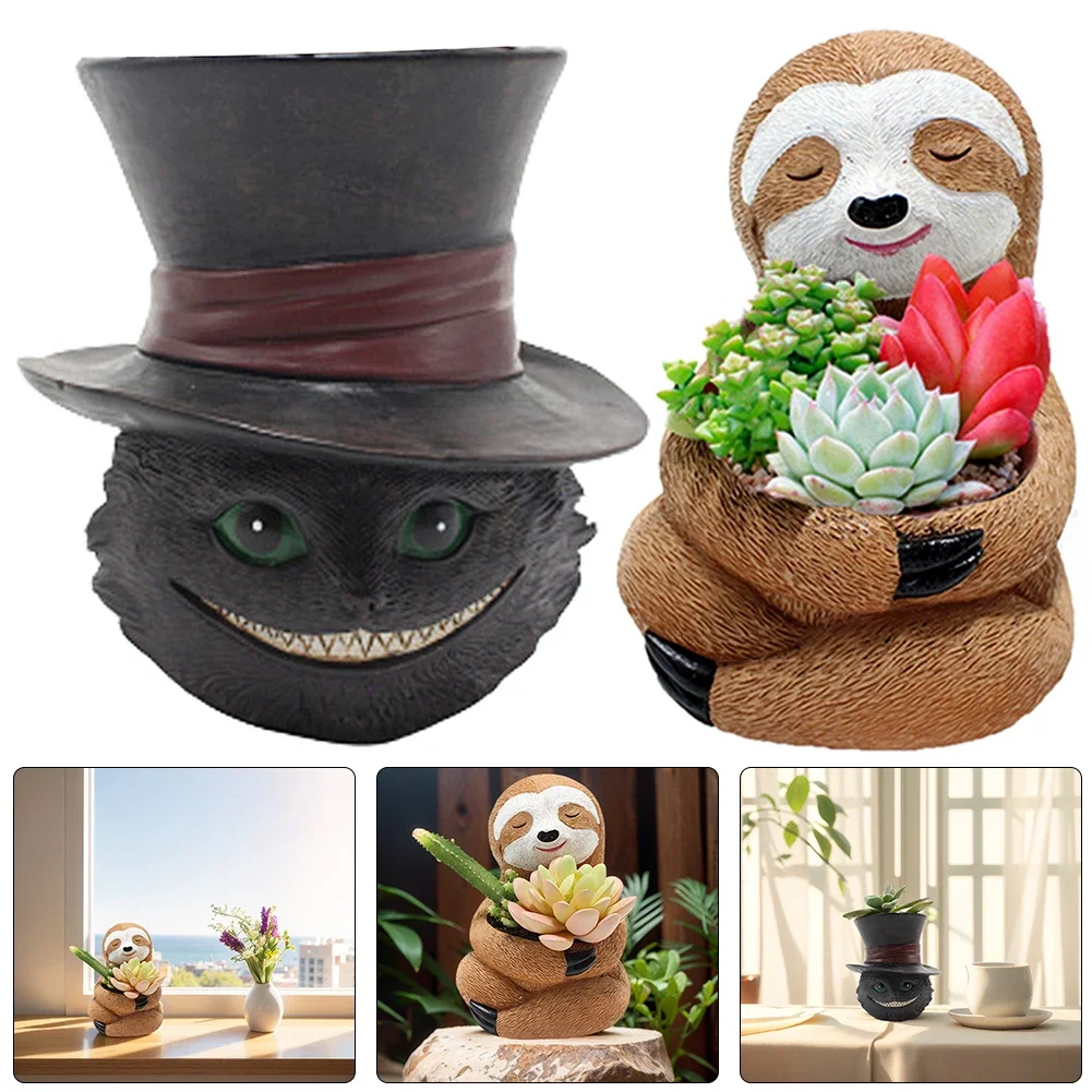 

Succulent Planter Flower Planter Best Gifts for Family Friends Succulent Flower Pot Sloth Plant Holder for Indoor Outdoor