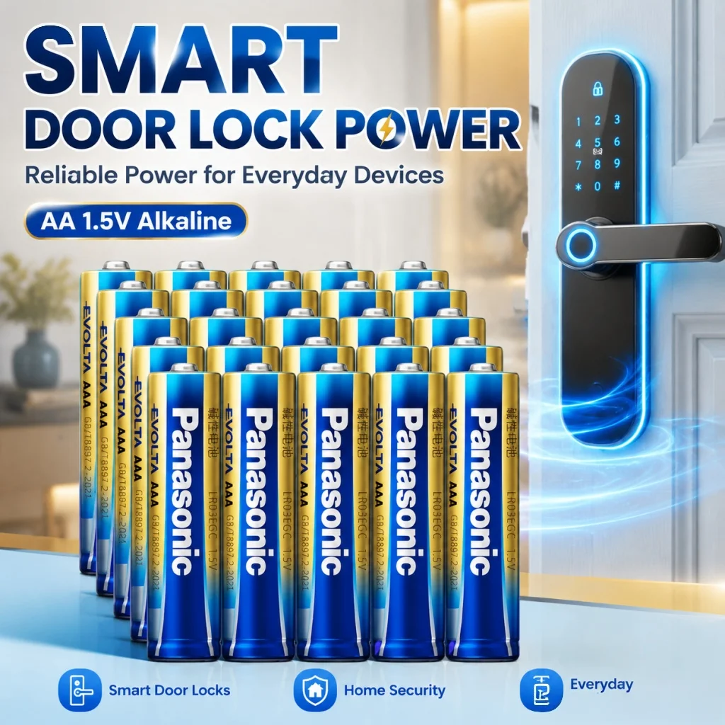 Panasonic 1.5V AA AAA #Evolta Alkaline Battery LR6 LR03 Long Lasting Anti Leakage for Smart Door Lock Remote Control Toy