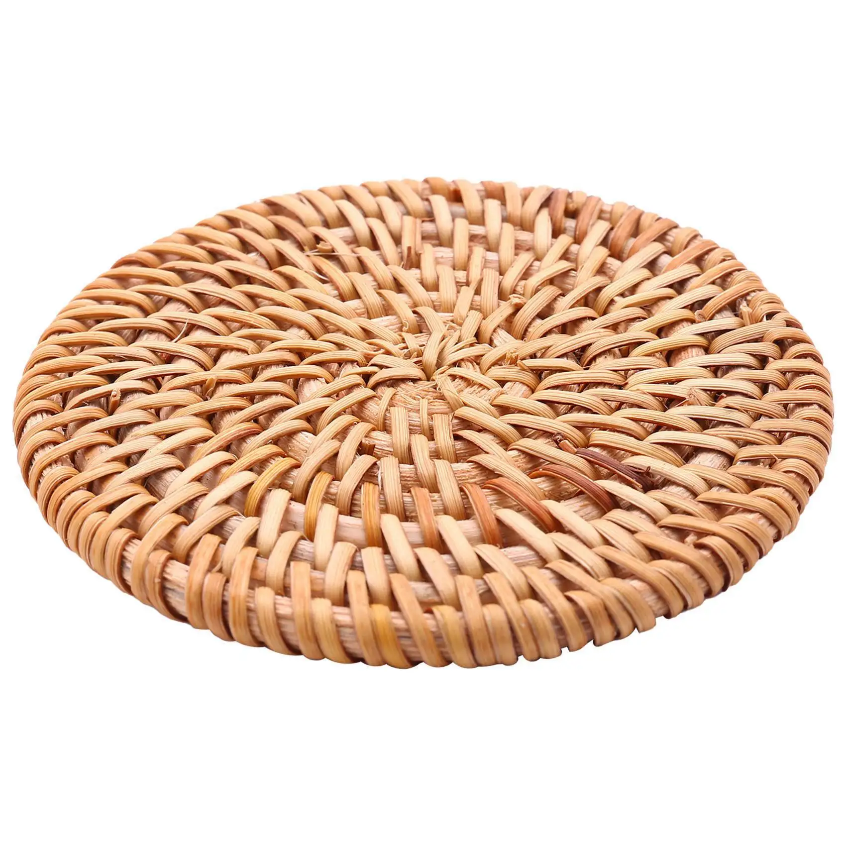 

Горячие 12 шт./Набор подставок для напитков для кунг-фу, чайные аксессуары, круглая посуда, коврик для столовых приборов, коврик для посуды из ротангового плетения, коврик для чашки, диаметр 8 см