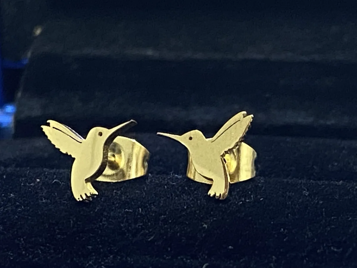 Cute Animal Woodpecker Bird Forest Stud Earring For Women Tragus Piercing Stainless Steel Cartilage Earring Pendientes Mujer