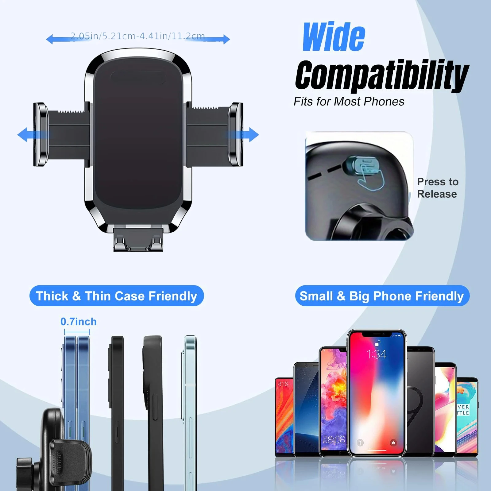Auto-Handyhalterung, Getränkehalter-Handyhalterung mit Speicherfunktion 360° ° Drehbare iPhone-Autohalterung mit Verstellbarem Langarm – Detail 2