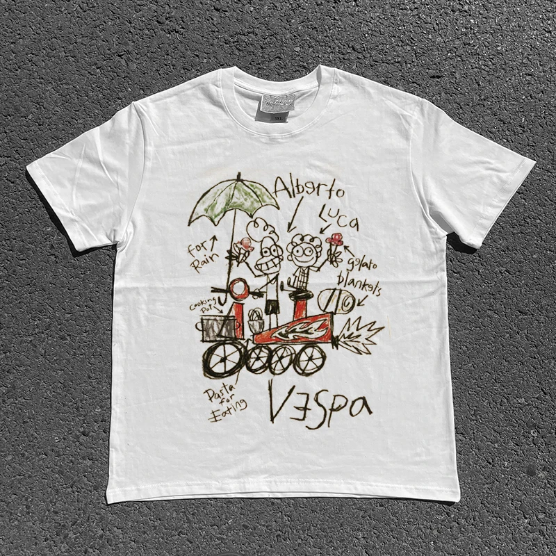 

Сверхлегкая прозрачная футболка из высокотканого материала с абстрактным рисунком fiti ort-Sve, уникальный дизайн, круглый летний топ из смеси хлопка