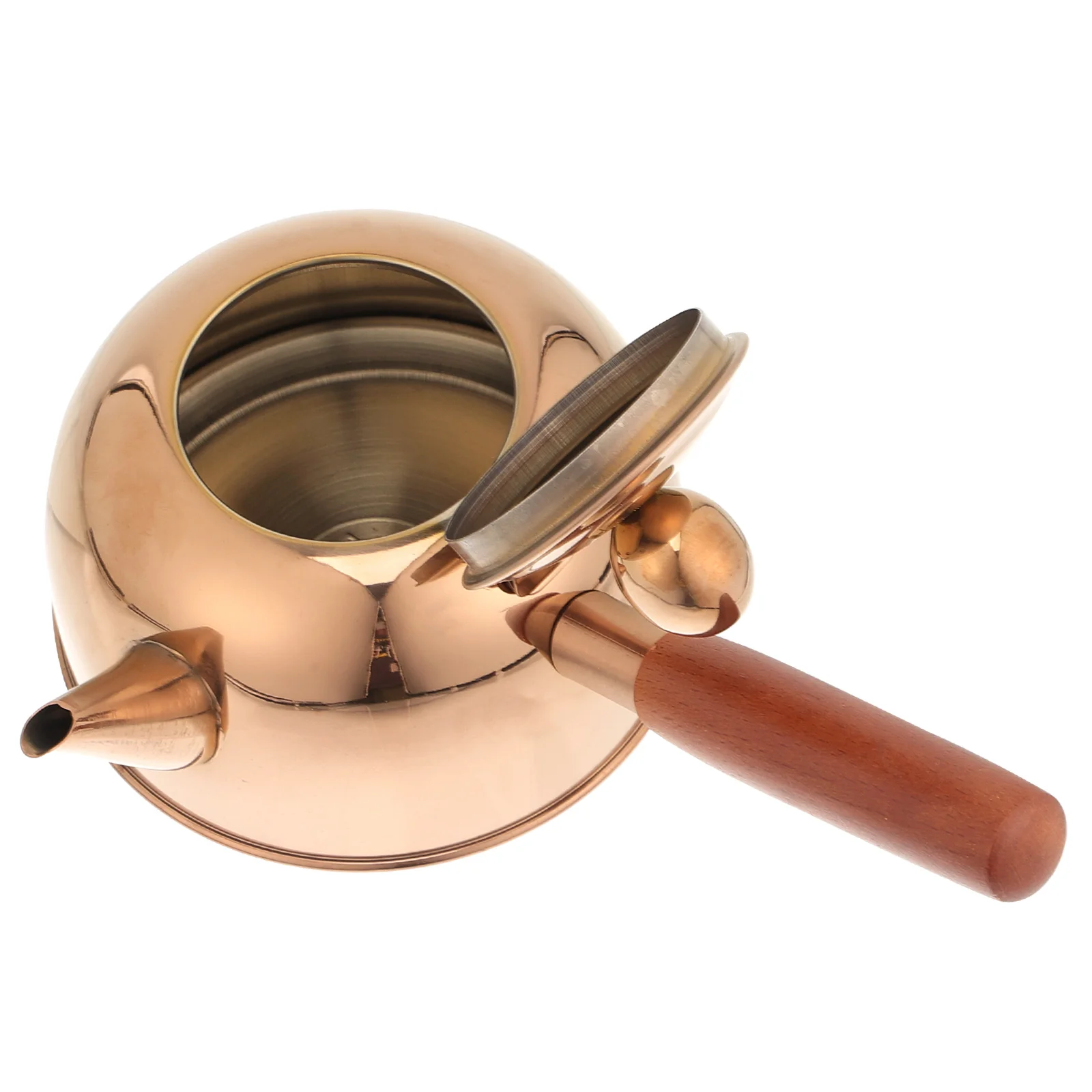 

Tea Kettle 500ml Wooden Handle Stainless Steel Easy Clean Household Kitchen Supplies Side Handle Kettle Tea