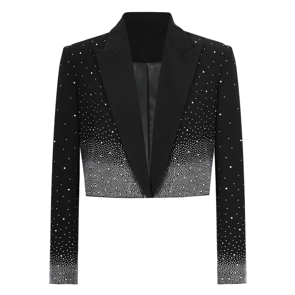 

High-Quality Spring And Autumn Fashionable Commuter New Heavy-Duty Diamond-Studded Versatile Women's Long-Sleeved Suit Jacket