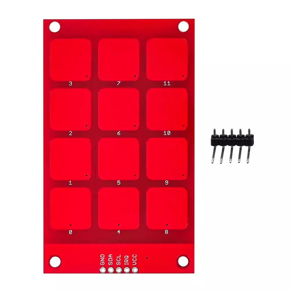 

MPR121 3x4 кнопочная клавиатура с интерфейсом I2C, емкостный сенсорный клавишный щит, клавиатура, 12 элементов, сенсорный модуль для Arduino
