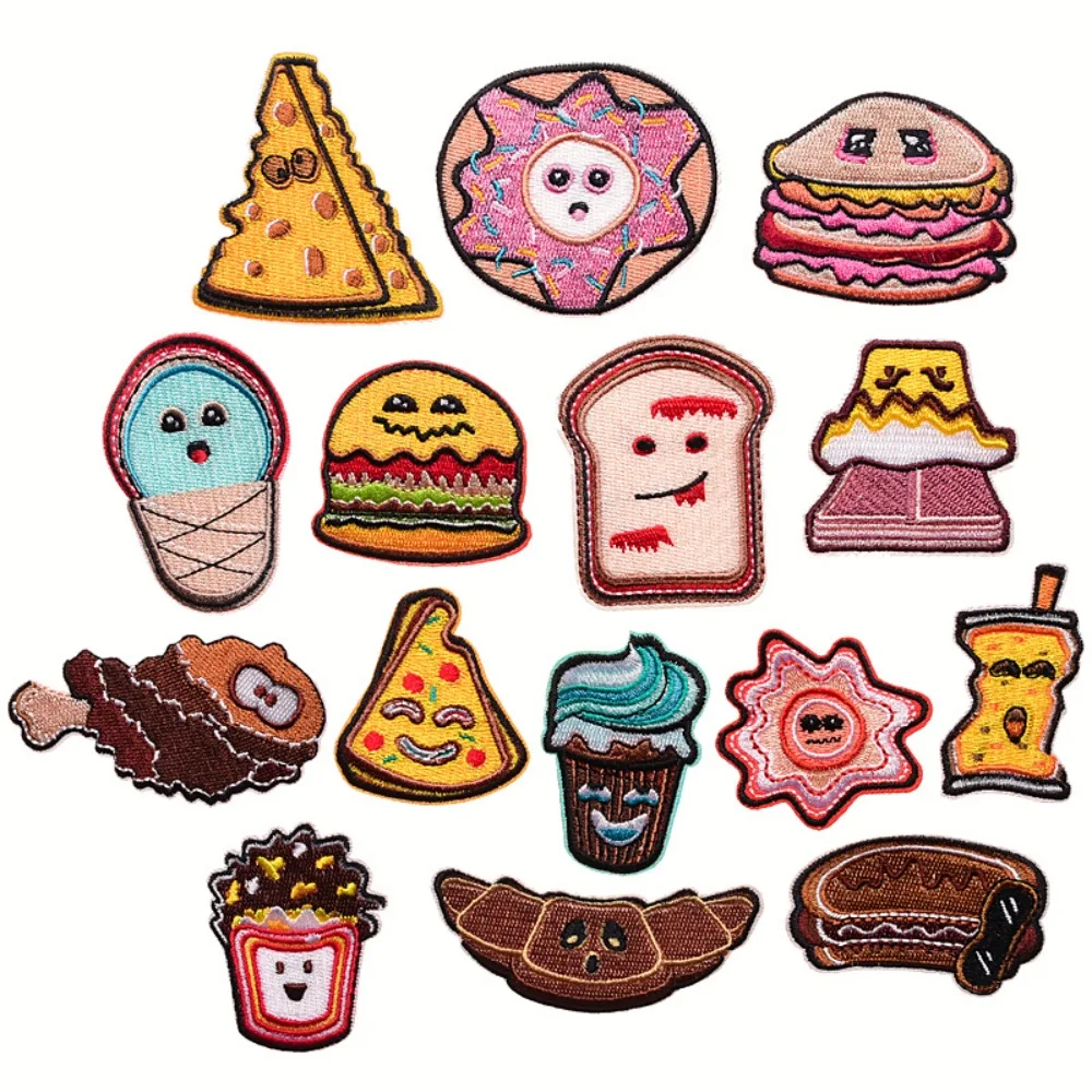 

Cartoon Food Anime Embroidery Patch DIY T-shirt Backpack Hat Bag Iron on Patches Craft Decor Repair Sticker Sewing Accessories
