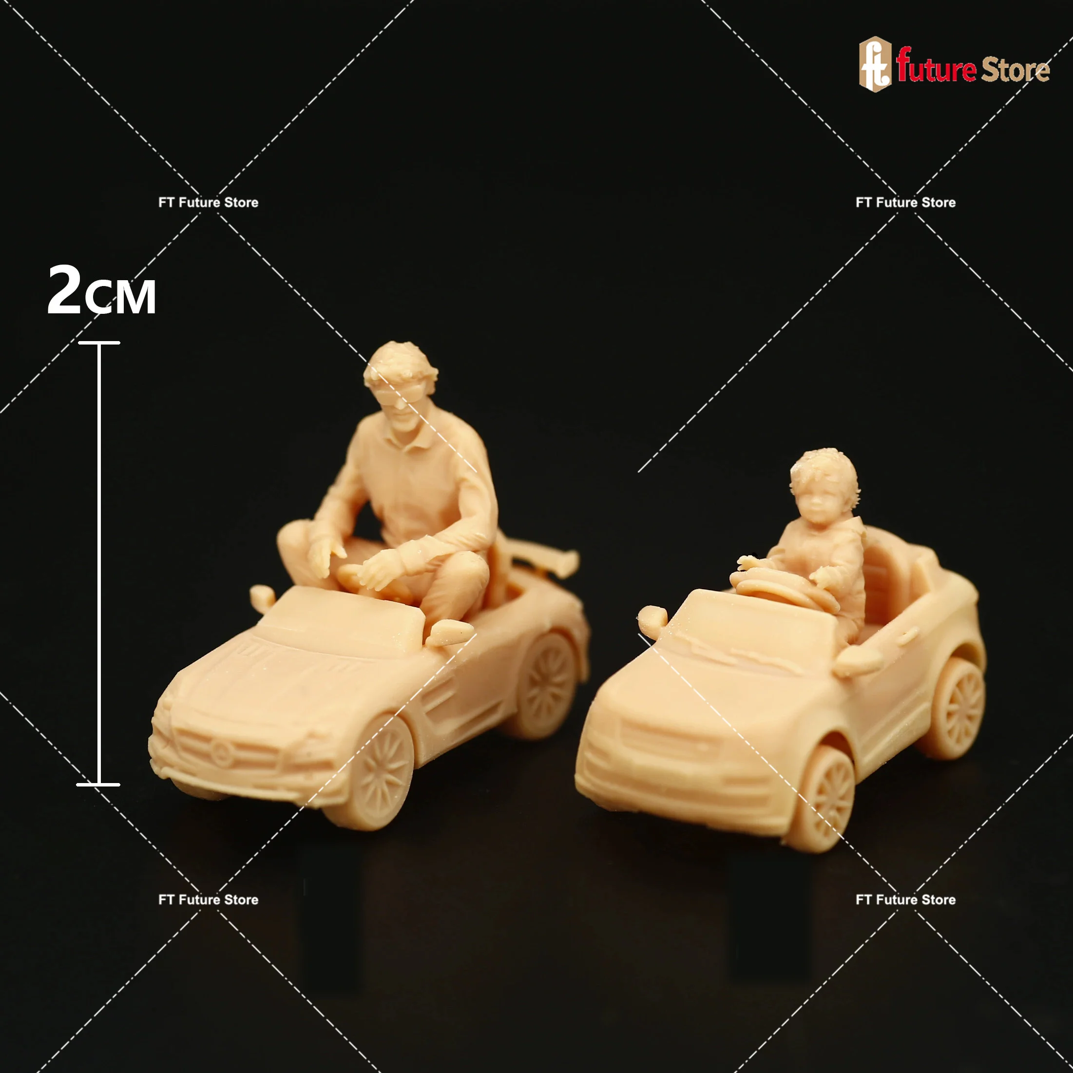 1/64 1/43 Spouse Crianças Brinquedo Carro de Bebê Figura Miniaturas Diorama Criativo Mini Boneca Cena Adereços Estatueta Modelo Artesanato Decoração