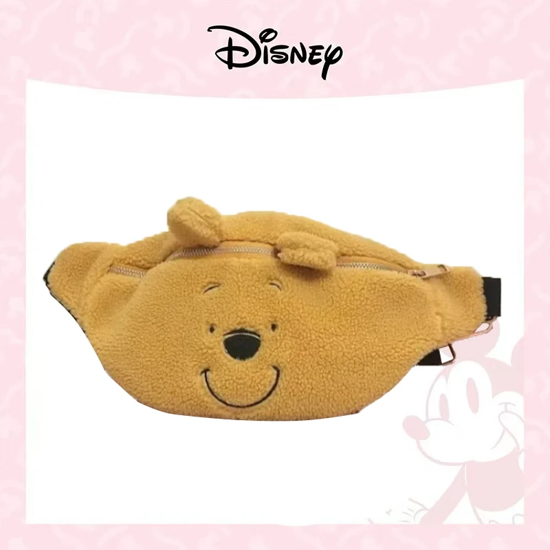 

Disney Winnie The Pooh New Women's Plush Waist Bag Luxury Brand Women's Waist Bag Cartoon Women's Crossbody Bag Large Capacity
