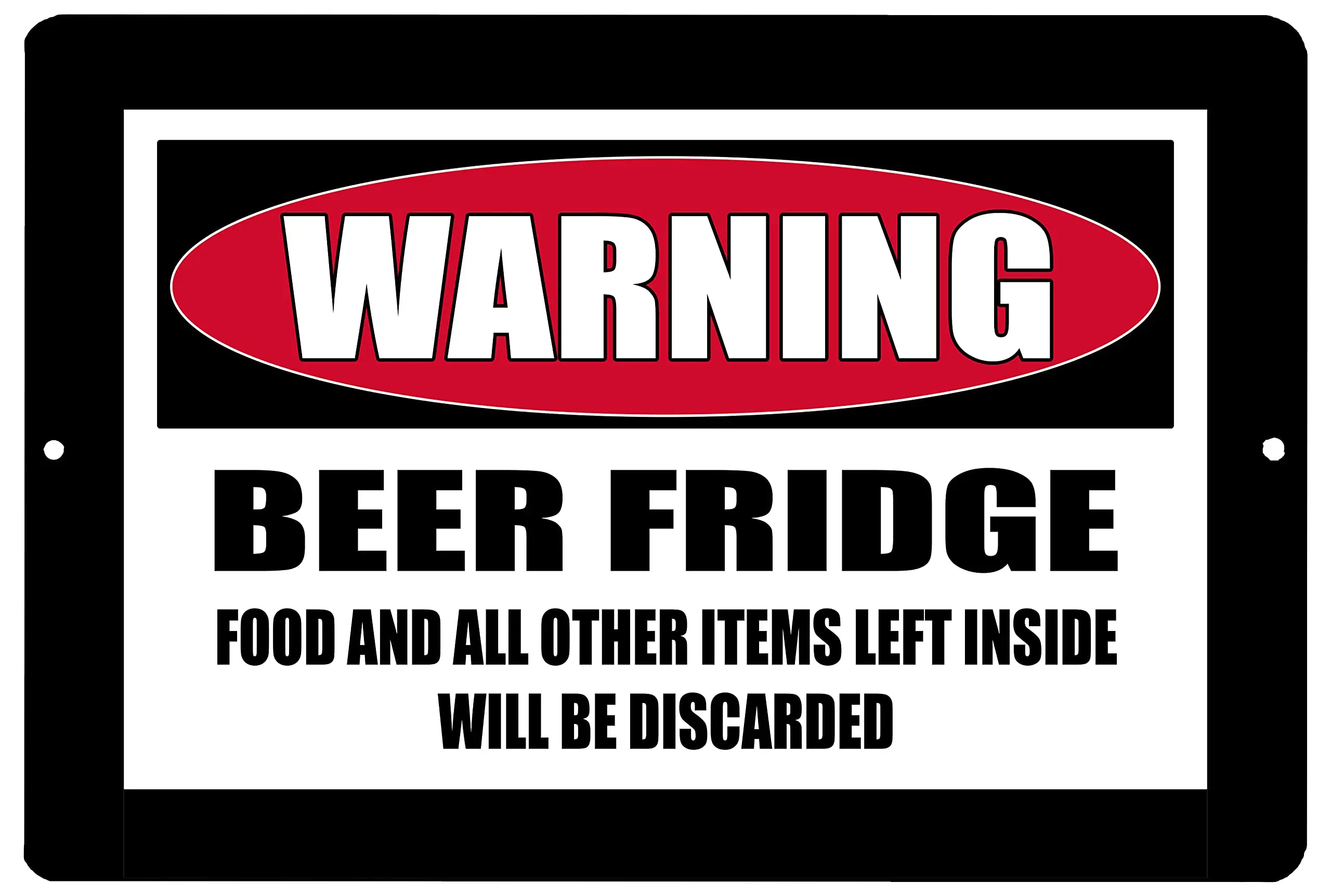 Rogue River Tactical Funny Sarcastic Metal Tin Beer Sign Wall Décor Man Cave Bar Mancave Warning Beer Fridge sign