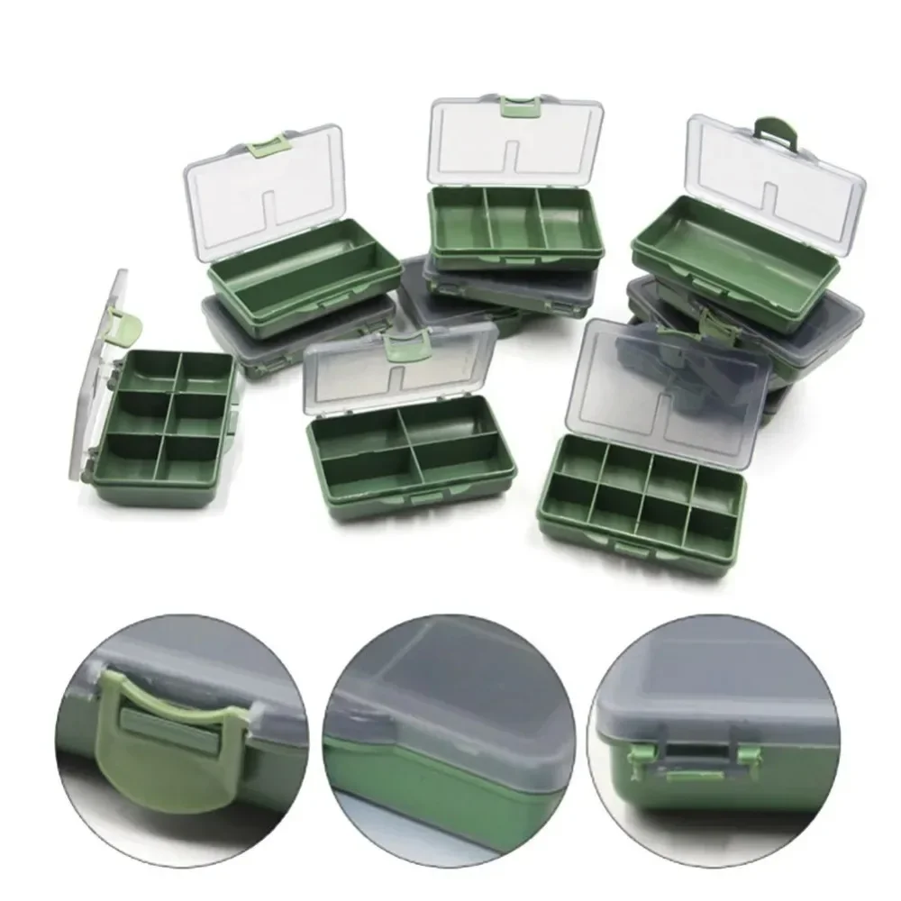 

ABS Carp Tackle Box System - 8 Compartments Portable Rig Organizer for Hooks/Swivels/Baits,105*65*24mm Fishing Bait Case