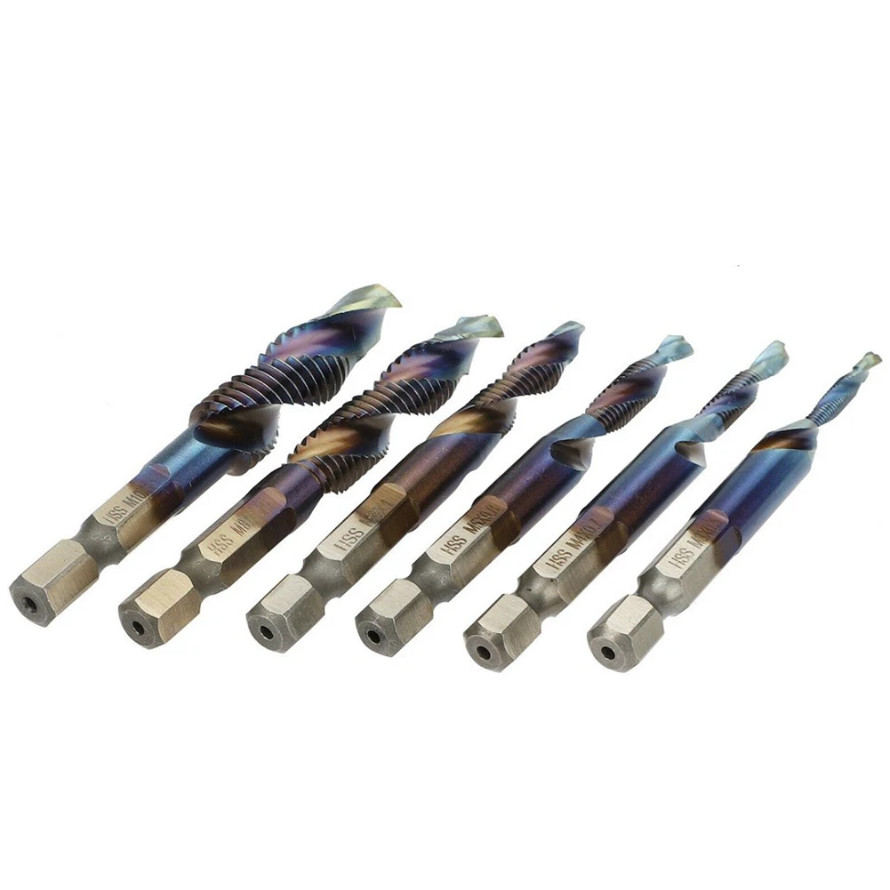 Utensili elettrici Bohren Tap Drill Rechtsh nder 1 4 pollici 1 4 Zoll composito codolo esagonale vite metrica Metrische Schraube