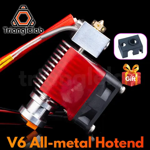 Highall-metal V6 Hotend with Cooling Fan Bracket for V6 Hotend PT100 DFORCE