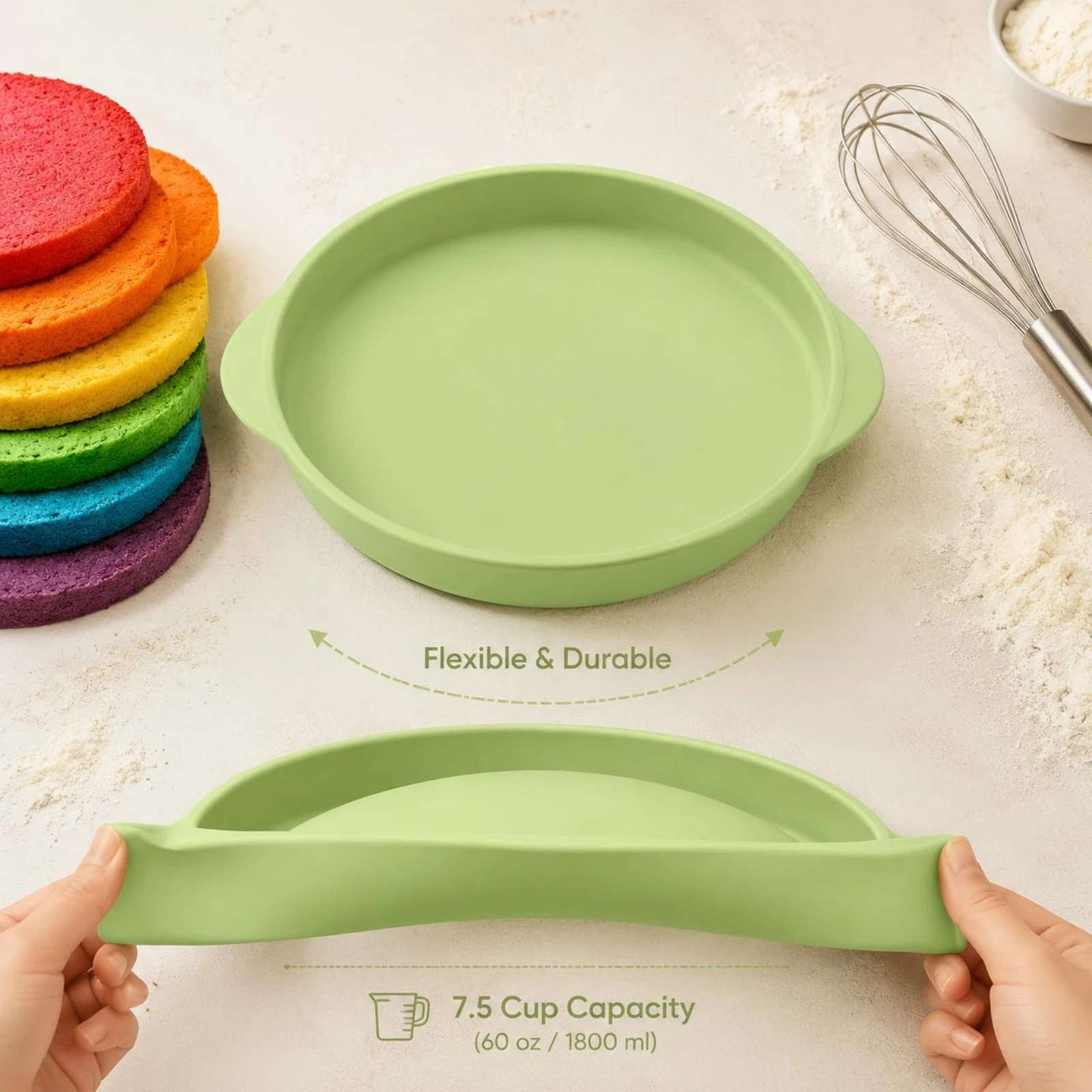 Round Silicone Cake Mold Flexible Bakeware