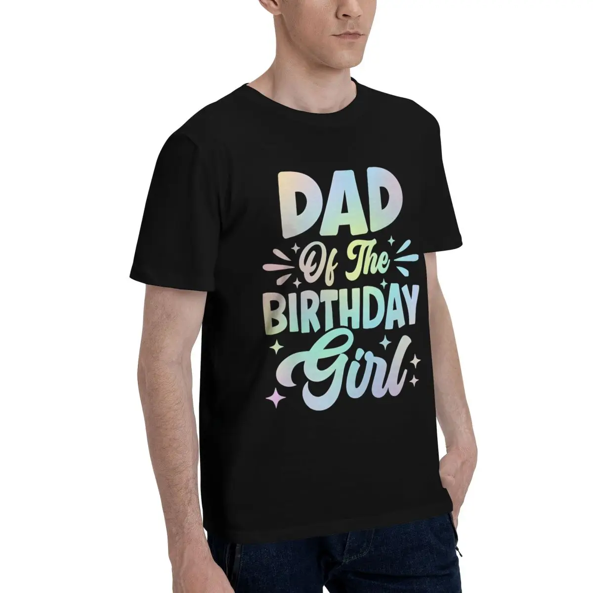 Dad Birthday Girl Sparkle Movement Tshirt Leisure Title Unique Top quality USA Size