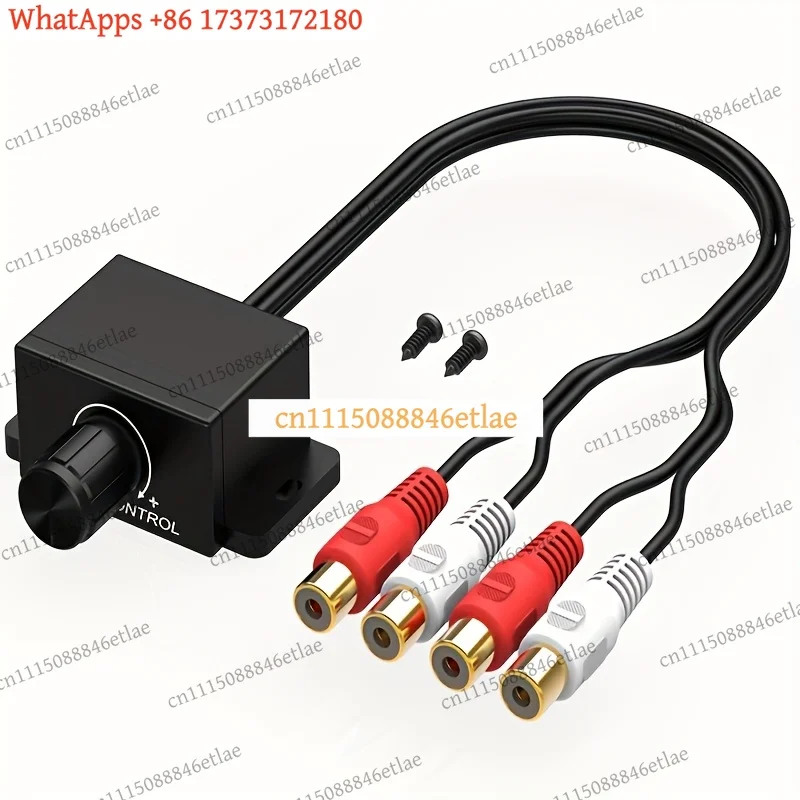 k3 4-Channel RCA Car Audio Amplifier 36W with Volume & Bass Control Knobs - Easy Install Durable