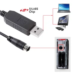 LS XGB XBM XBC PLC a PC RS232 cavo di Download del controllo seriale Silicon Labs CP2102 USB RS232 a 6 pin Mini cavo di comunicazione Din