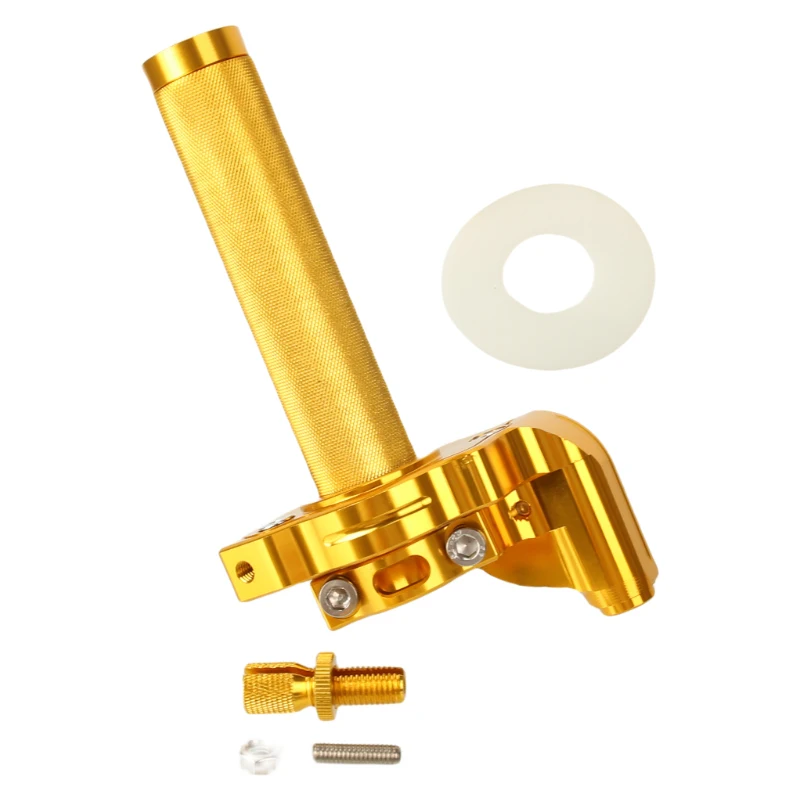 CNC Detachable Design Clear Visible Grip Golden Off-Road Motorcycle Twist Throttle – Universal for CQR/CRF