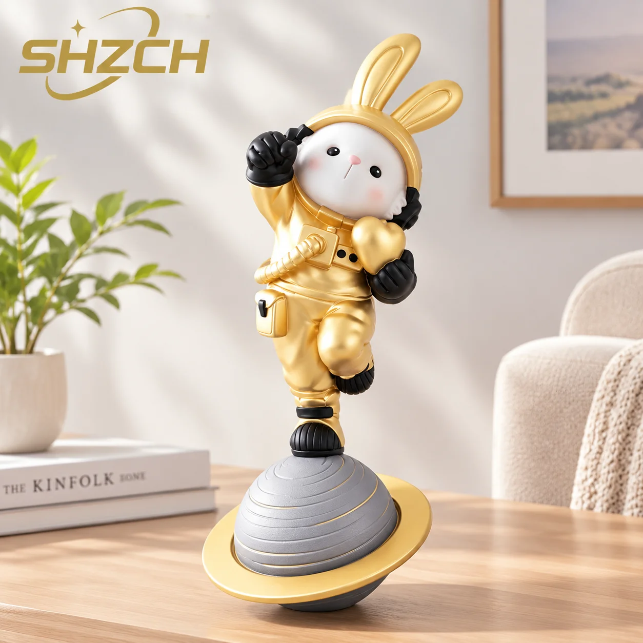 Home Office Gif - Aviation Rabbit Desktop-Dekorationsfigur, Wohnzimmer-TV-Schrank, Heimdekoration, Eingangsbereich,