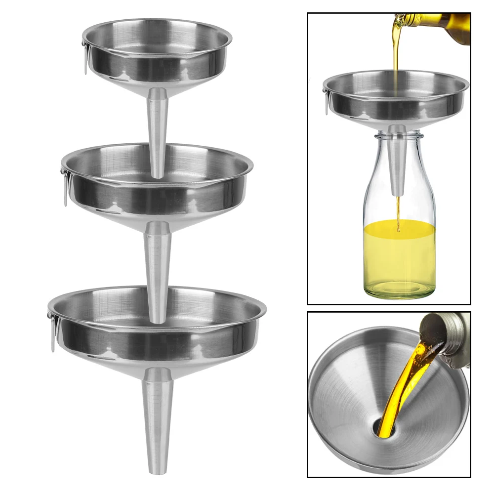 Mit abnehmbarem Filter Bar Wein Bier Öl Flasche Trichter Küchenzubehör Breithals Trichter Edelstahl