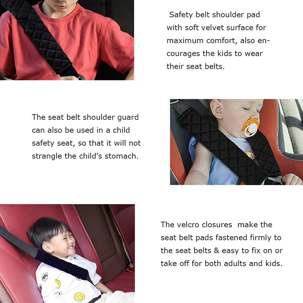 6Pcs Car Seat Belt Cover Seat Belt Protection Belt Seat Belt Shoulder Pad Adjustable Car Seat Belt Shoulder Pad