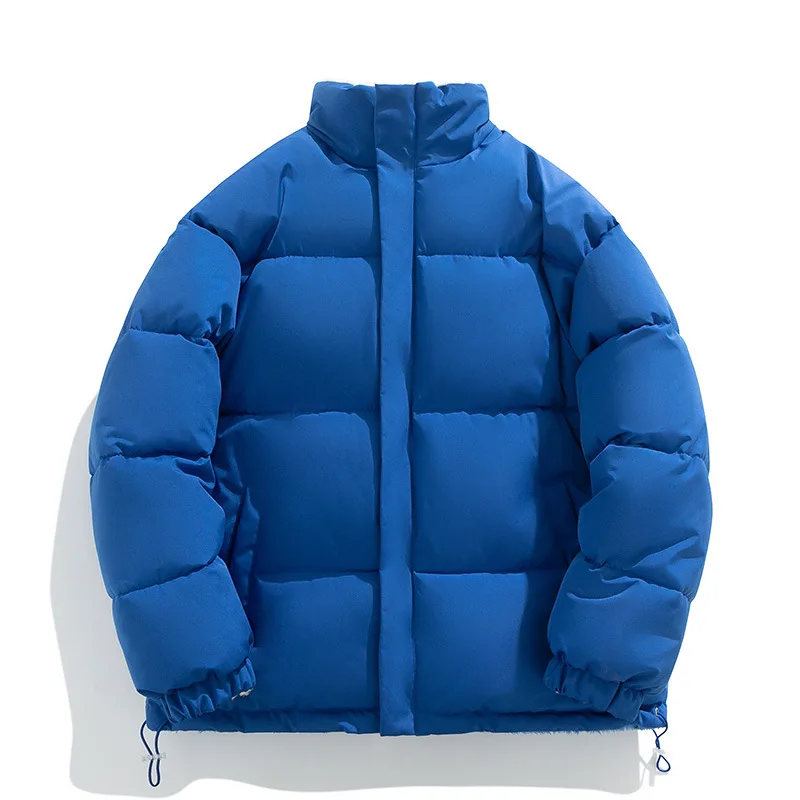 เสื้อโค้ทผู้ชายแฟชั่นฤดูหนาว สไตล์ลำลอง ทันสมัย ทรงหลวม คอตั้ง แขนยาว ผ้าฟลีซบุใยสังเคราะห์ สีสันหลากหลาย ดีไซน์เรียบง่าย