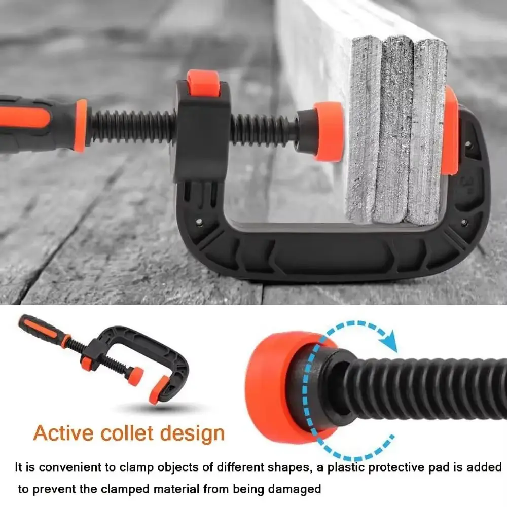 Klem Pembuka Rahang Pegas 2/3 Inci Tugas Berat Pelepasan Cepat Tipe G Klem Kuat Multifungsi Gaya Penjepit Kuat