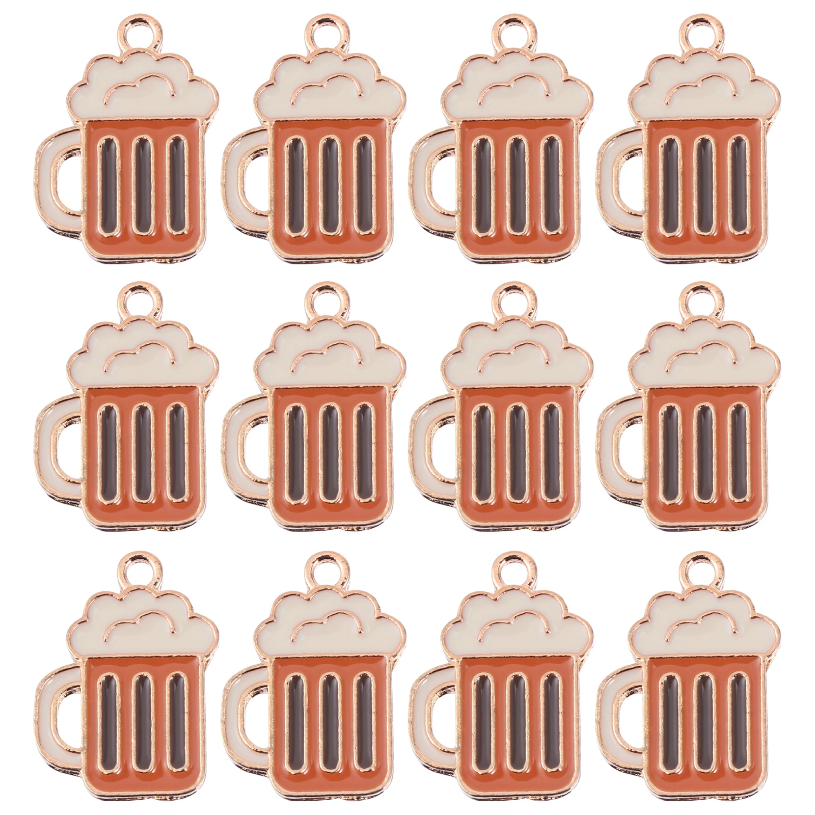 

20pcs Wind Oil Alloy Beer Cup Pendants for DIY Necklace Earrings Bracelet Charms Accessories Jewelry Making Crafts Durability