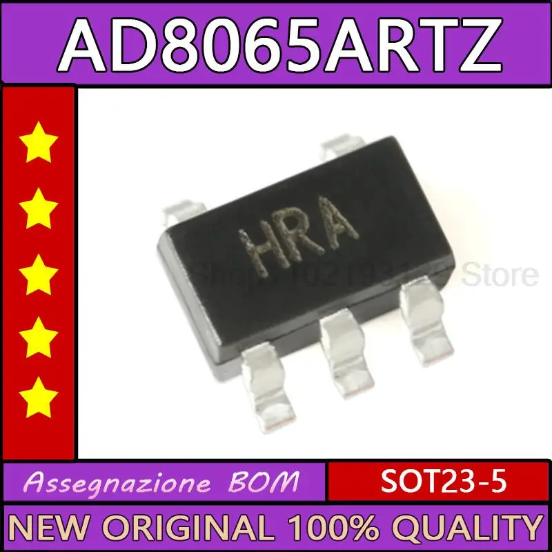 10PCS New AD8065 AD8065A AD8065AR AD8065ARTZ sot23-5 New original ic chip 