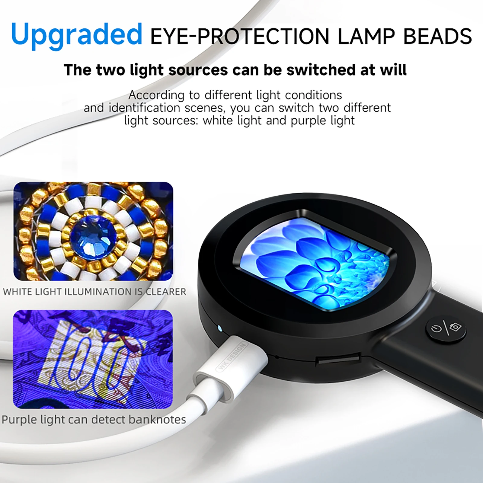 Microscope for Kids 100X Portable Kids Microscope Mini Scope Educational Science Toys with 2 Inches 1080P Screen Support PC