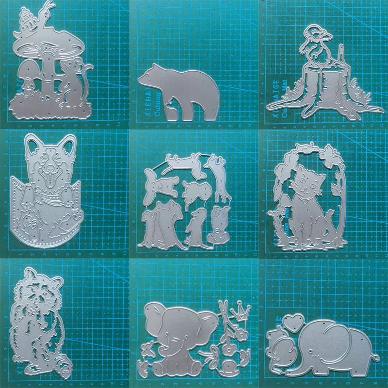 Tier Elefant Hund Metalls ch neiden stirbt Form Scrap booking Dekoration Papier messer Form Klinge Stanz schablone Präge Schablonen