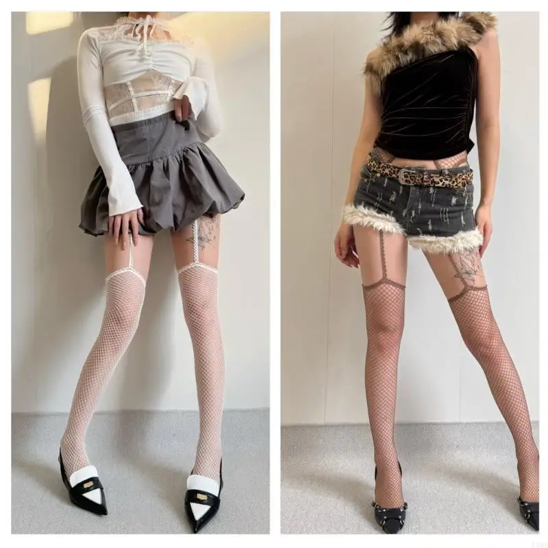 

Женские рыбные чулки колготки с высокой талией подвеска подвесная колготки для подвязки подвязки F3MD