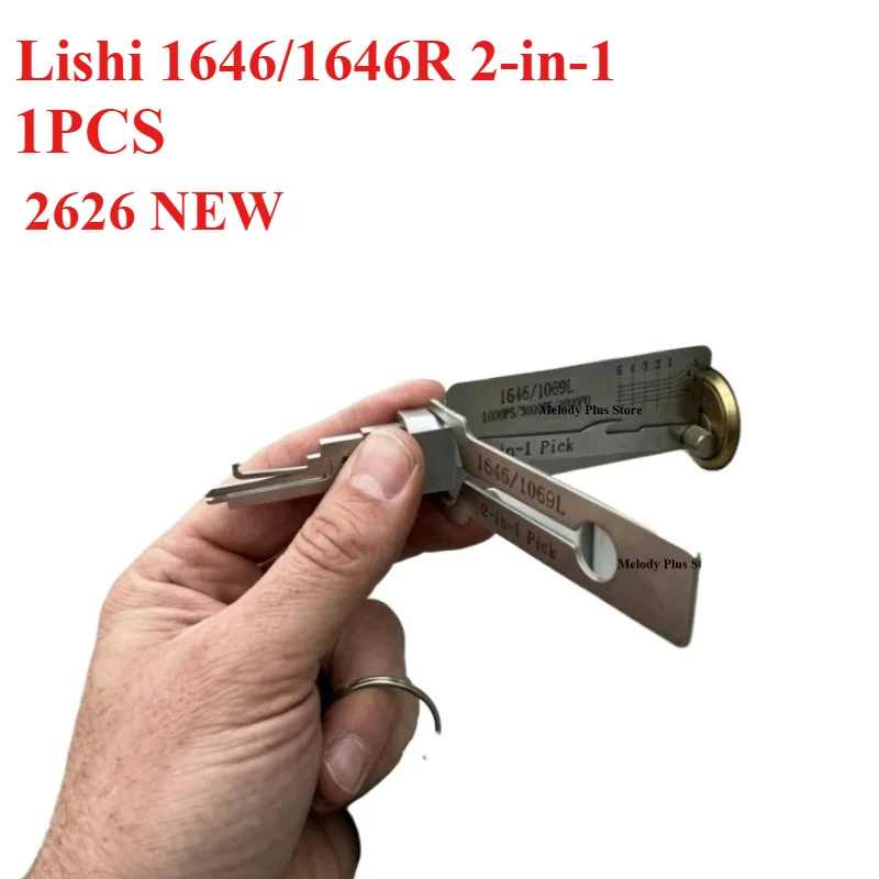 1PCS 2026 Classic Lishi 1646/1646R 2-in-1 Key Way Entry Tool for National CompX C9200 C8700 1646 1069L Mailbox Lock Decoder Tool