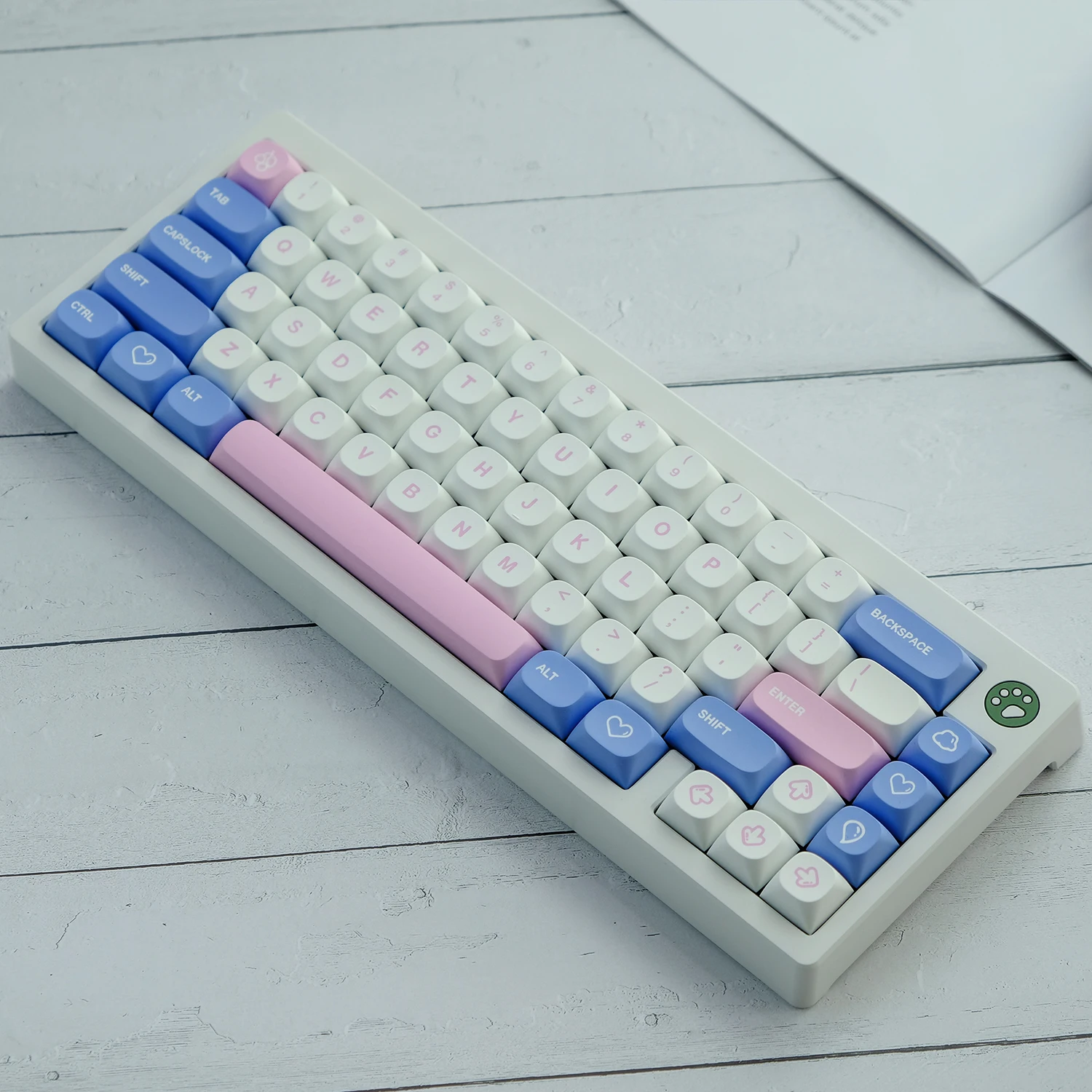 Imagem -03 - Chaves Conjunto Gmk Bolha Leite Espuma Keycaps Pbt Tintura Subbed Chave Tampões ma Perfil Keycap com 1.75u 2u Shift para Teclados Personalizados 141