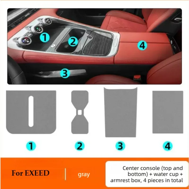 para-exeed-rx-phev-2026-tapete-antiderrapante-e-a-prova-de-poeira-para-console-central-superior-e-inferior-suporte-de-copo-e-caixa-de-apoio-de-braco-ferramentas-inclusas